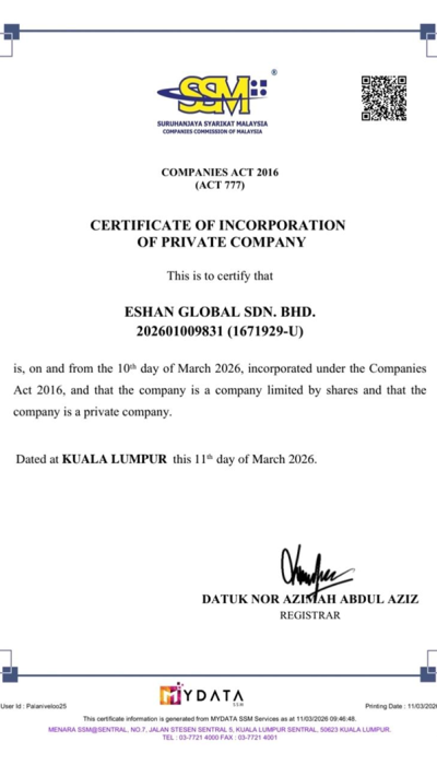 certificate